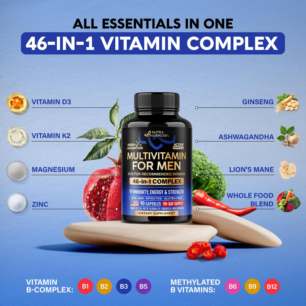 NUTRAHARMONY Multivitamin for Men - 90 Capsules - image 4
