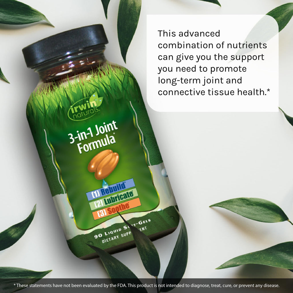 Irwin Naturals 3-in-1 Joint Formula - 90 Softgels - image 5