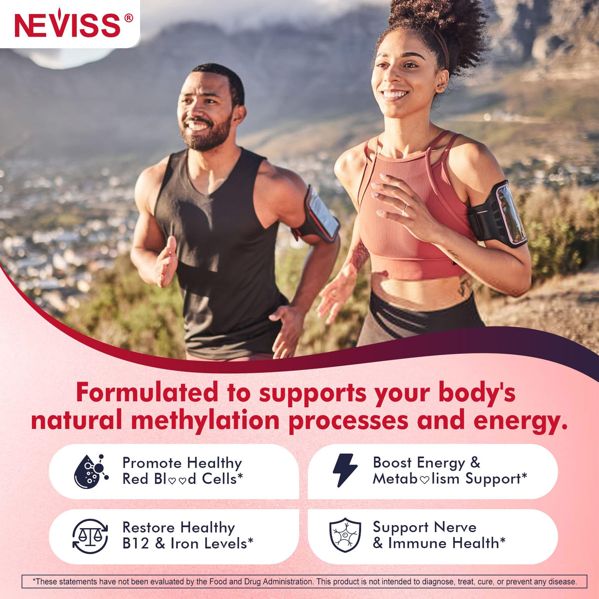 NEVISS Methylated B12 5000mcg Gummies with Iron & Folate - 120 Count - image 4