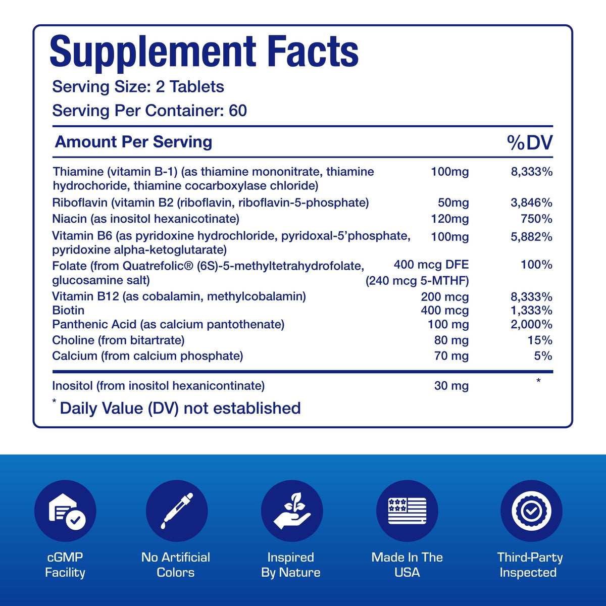 Anabolic Laboratories Super B Complex Methylated - 120 Tablets - image 4