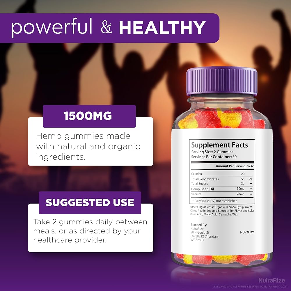 NutraRize Sera Relief Hemp Gummies for Sleep Support - 60 Gummies - image 6