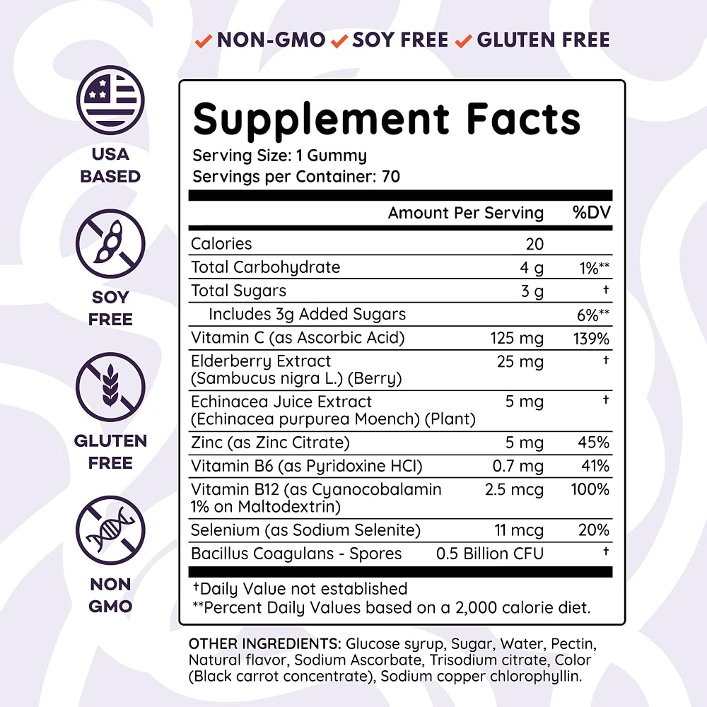 PAYÉ Elderberry Gummies Immune Support