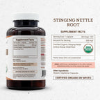 Secrets of the Tribe Stinging Nettle Root USDA Organic Capsules