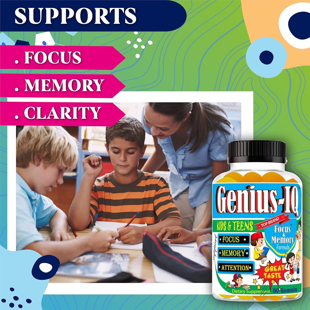 Celebrity LifeStyle Genius IQ Kids Brain Omega 3-6-9 Gummies - 60 Gummies - image 2