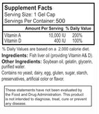 Peter's Choice Vitamin A & D 10000 IU & 400 IU - 500 Softgels - image 2