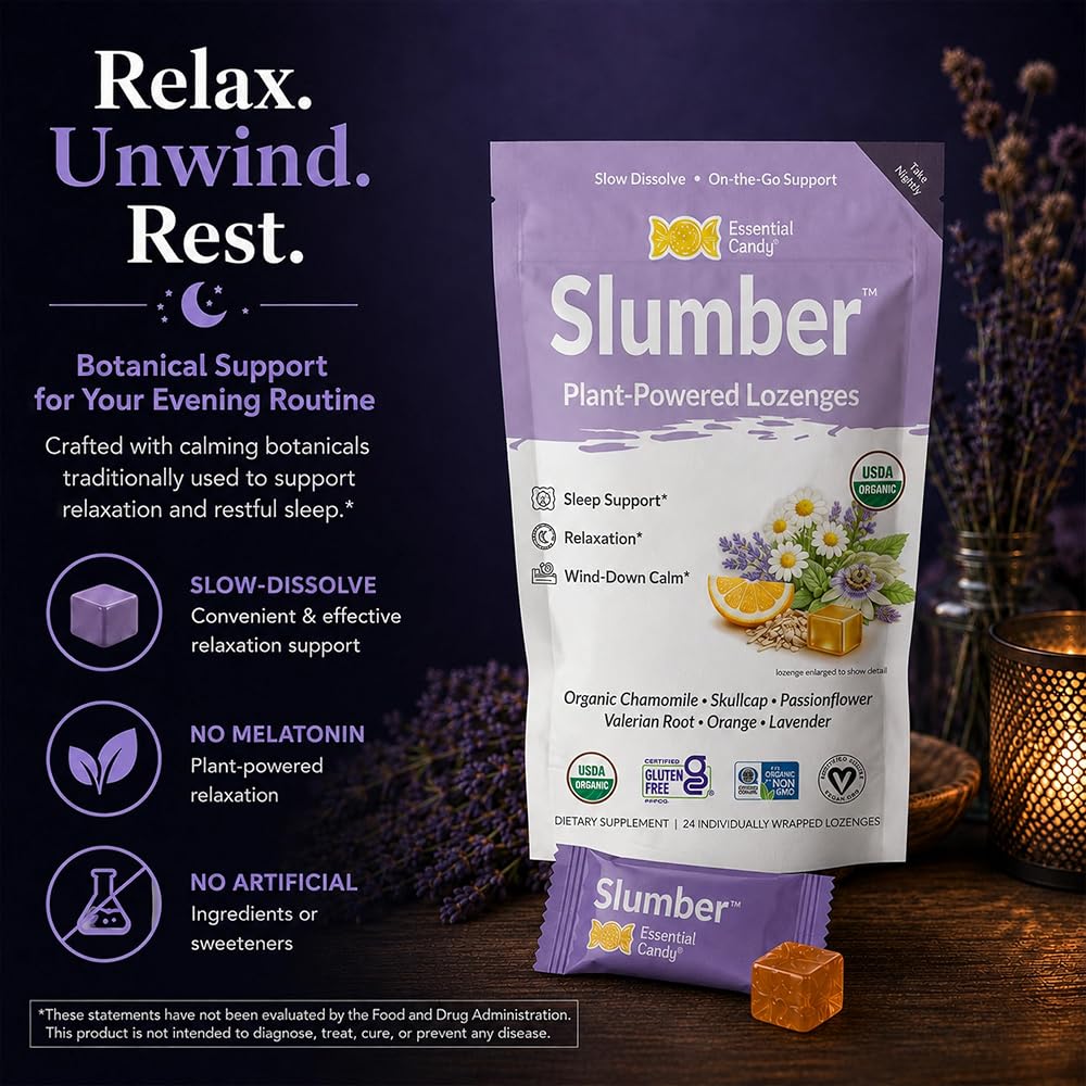 Essential Candy Slumber Blend Organic Lozenges for Sleep - 24 Count - image 2