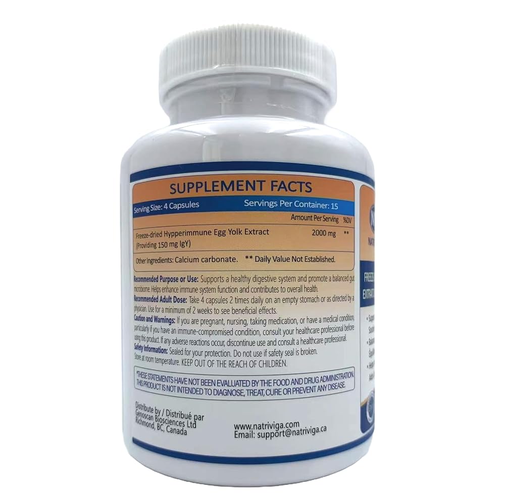 Natriviga Heliclear IgY Hyperimmune Immunoglobulins - 60 Capsules - image 9