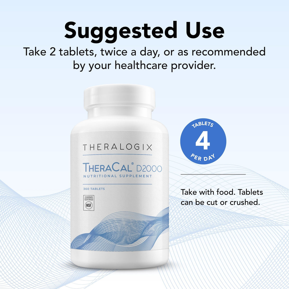 Theralogix TheraCal D2000 Bone Health Support - 360 Tablets - image 3
