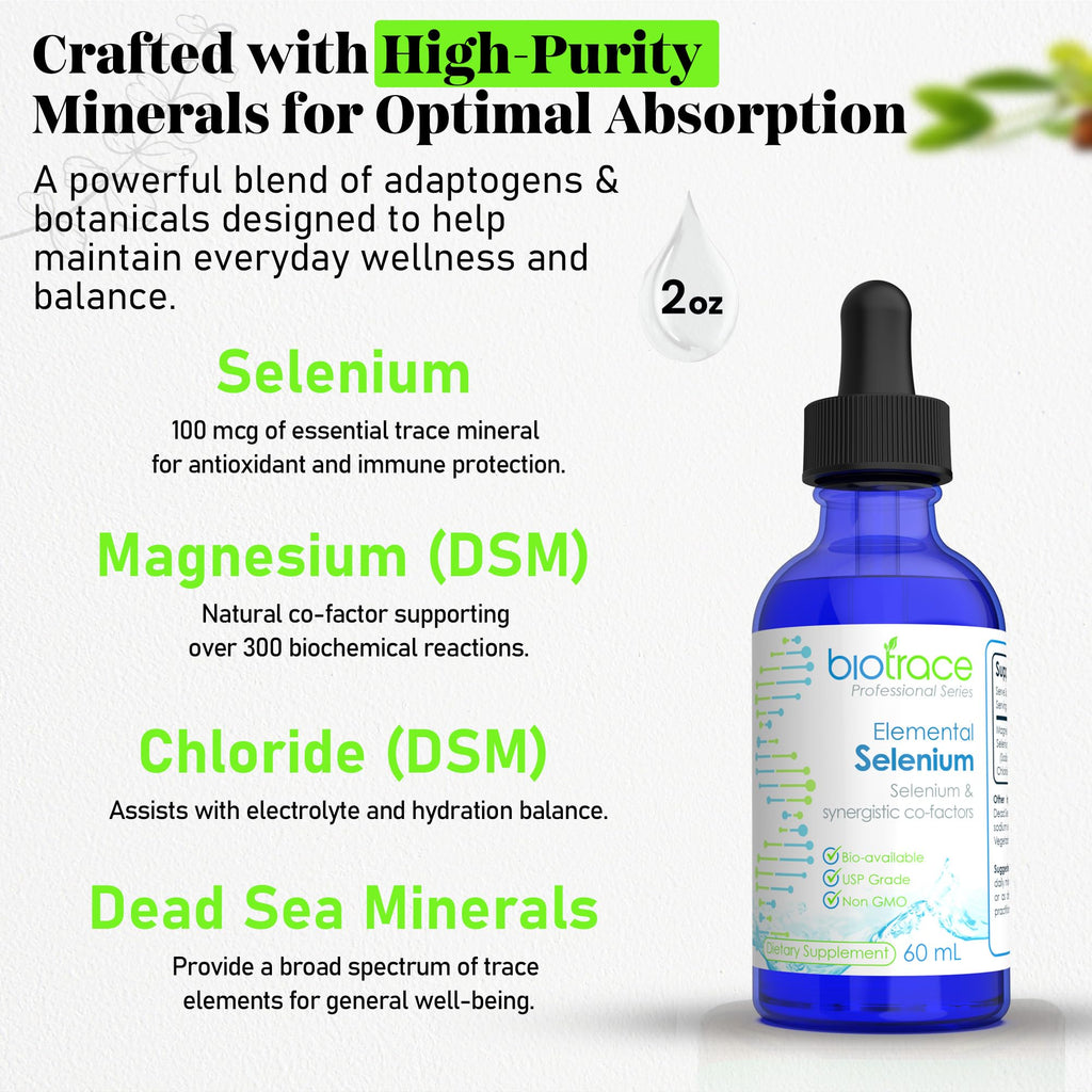 Biotrace Elemental Selenium 100mcg Liquid Drops - 60ml - image 3