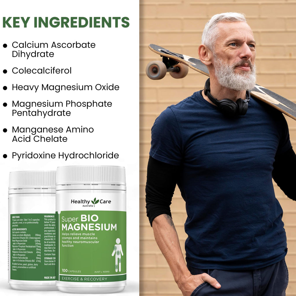 Healthy Care Super Bio Magnesium - 100 Capsules - image 4