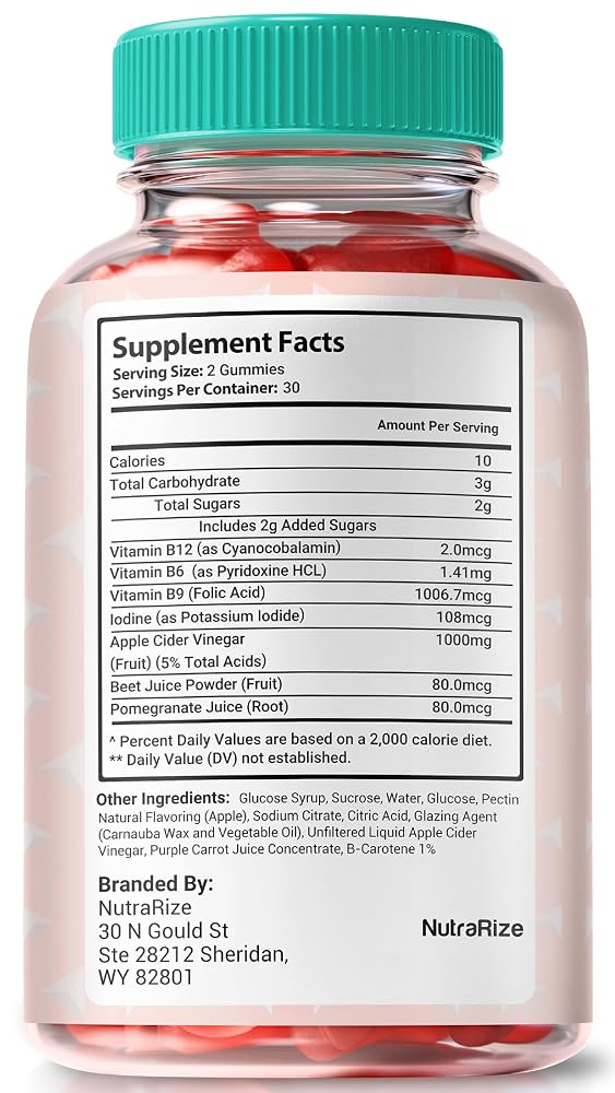 NutraRize Tetraquel Keto ACV Gummies - 180 Gummies - image 2
