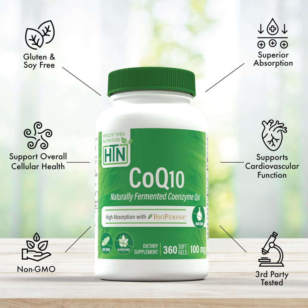 Health Thru Nutrition CoQ-10 100mg with BioPerine