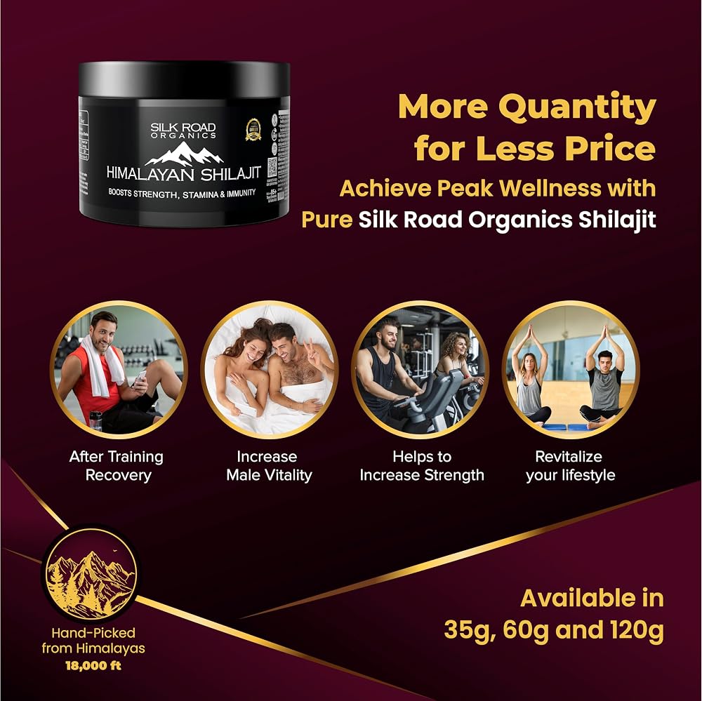 SILK ROAD ORGANICS Authentic Himalayan Shilajit Soft Resin