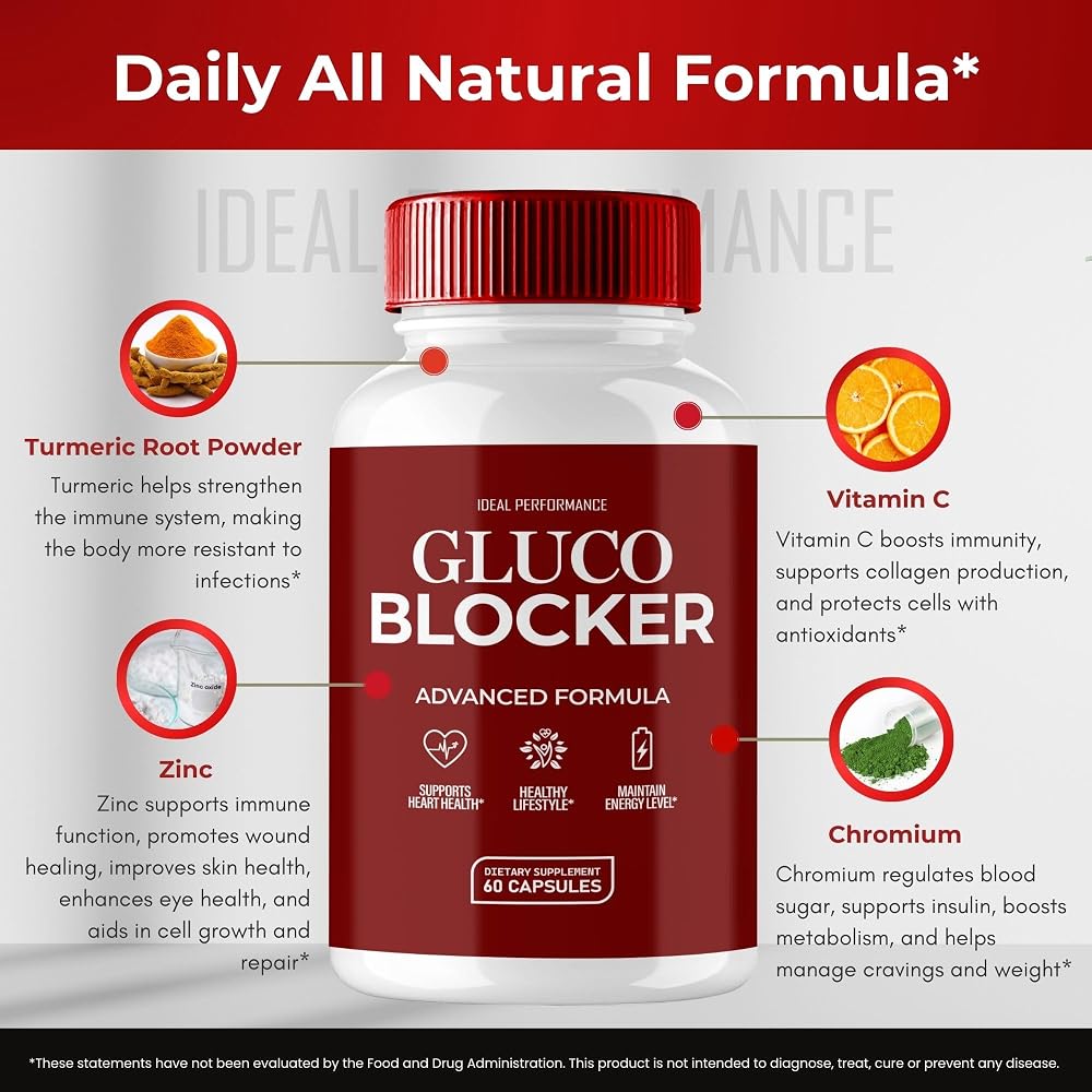 IDEAL PERFORMANCE Gluco Blocker Capsules All Natural Formula - 60 Capsules - image 7