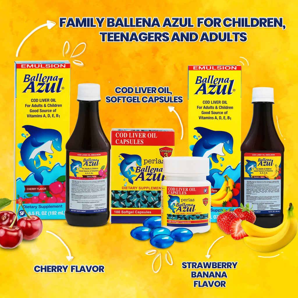 Ballena Azul Cod Liver Oil Emulsion for Adults and Children - 6 Fl Oz - image 3