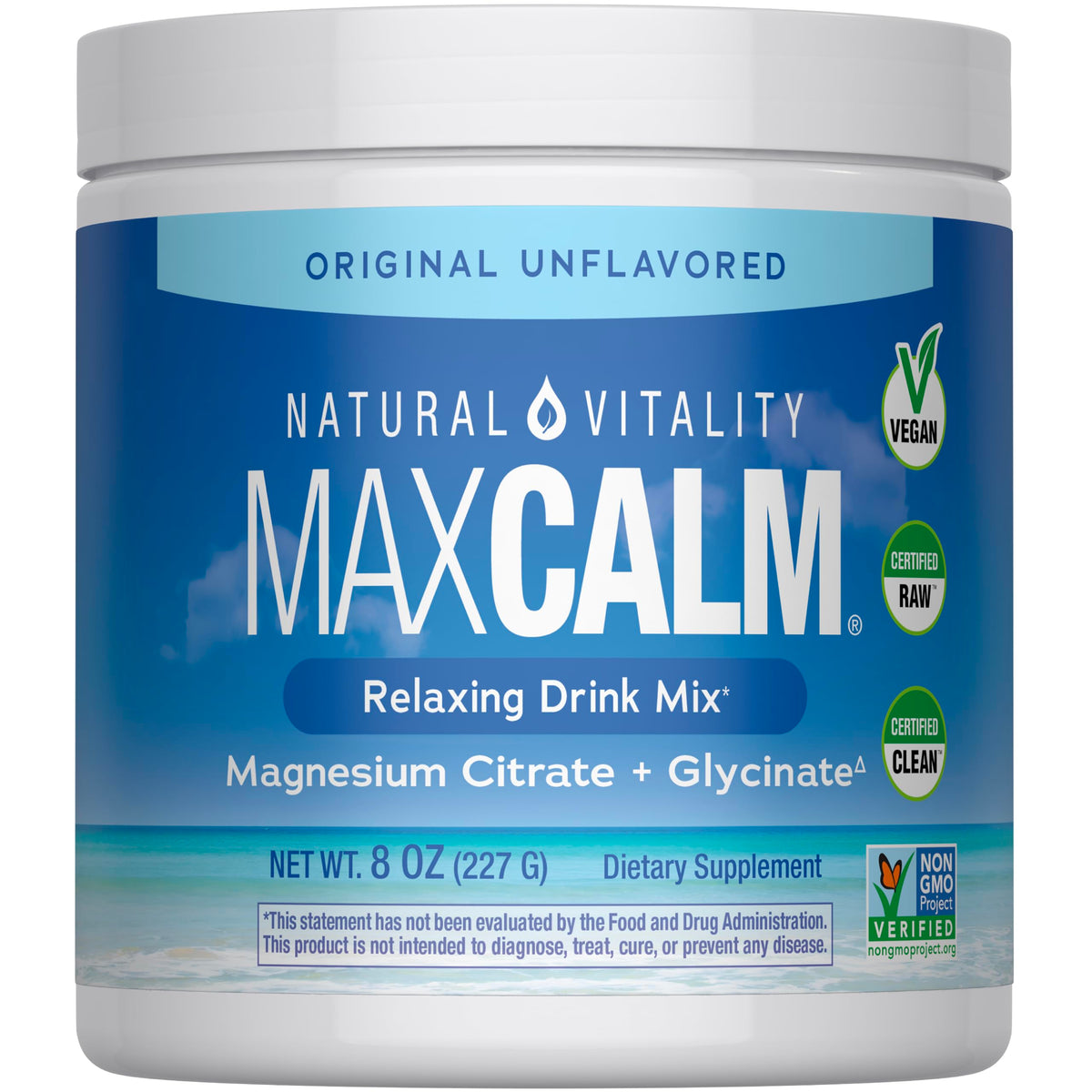 Natural Vitality MaxCalm Magnesium Powder - 8 oz