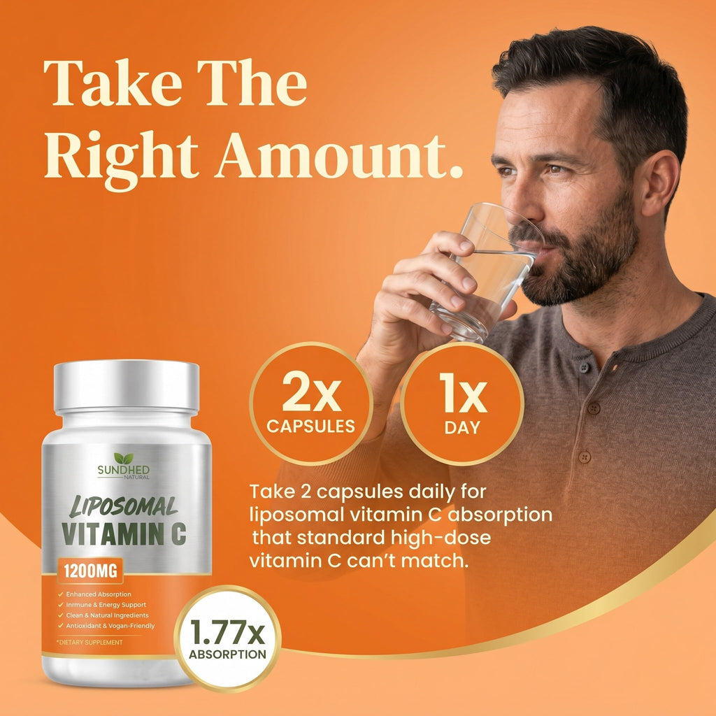 Sundhed Natural Pure Liposomal Vitamin C - 1200mg Immune System