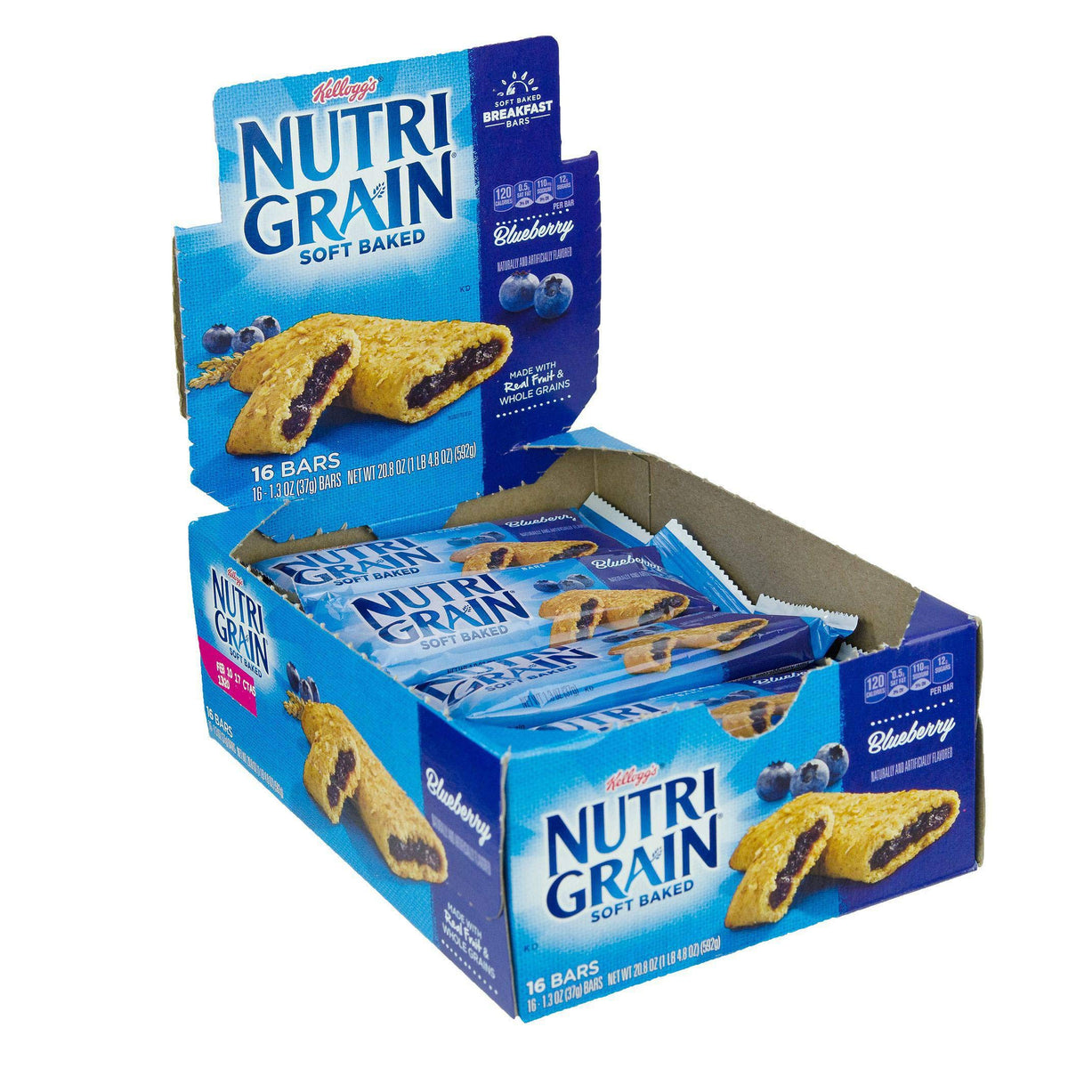 Kellogg's Nutrigrain Blueberry Bars - 16 Count
