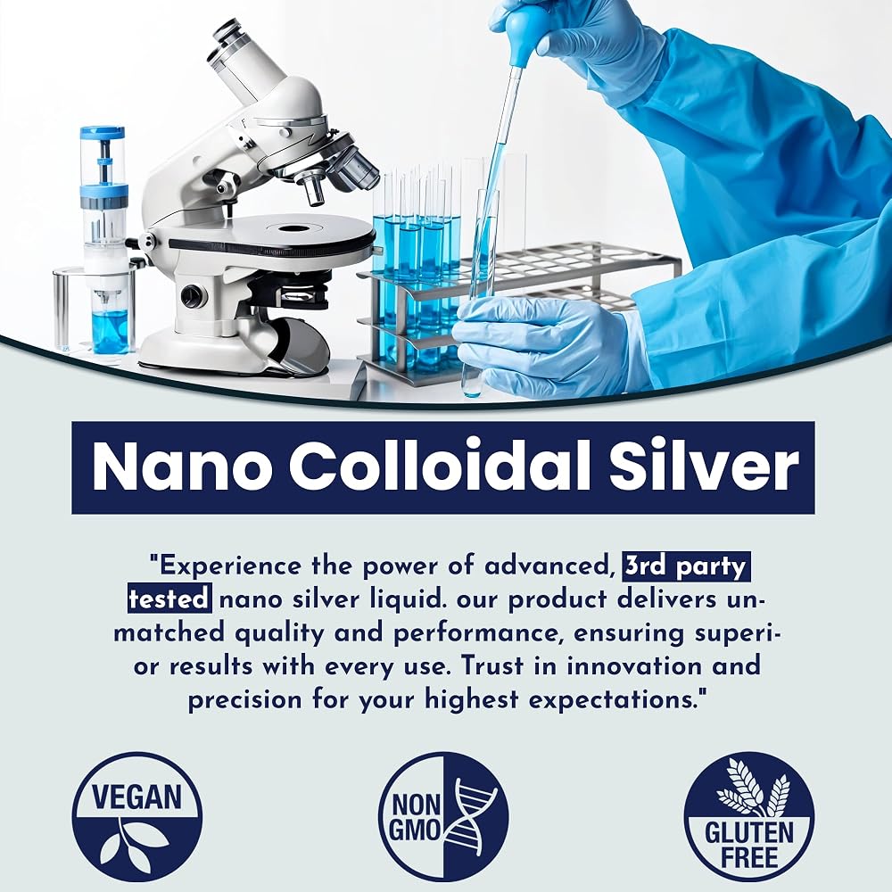 OPTIVIDA Colloidal Silver Liquid 10 PPM Nano Silver Hydrosol - 16 fl oz - image 5