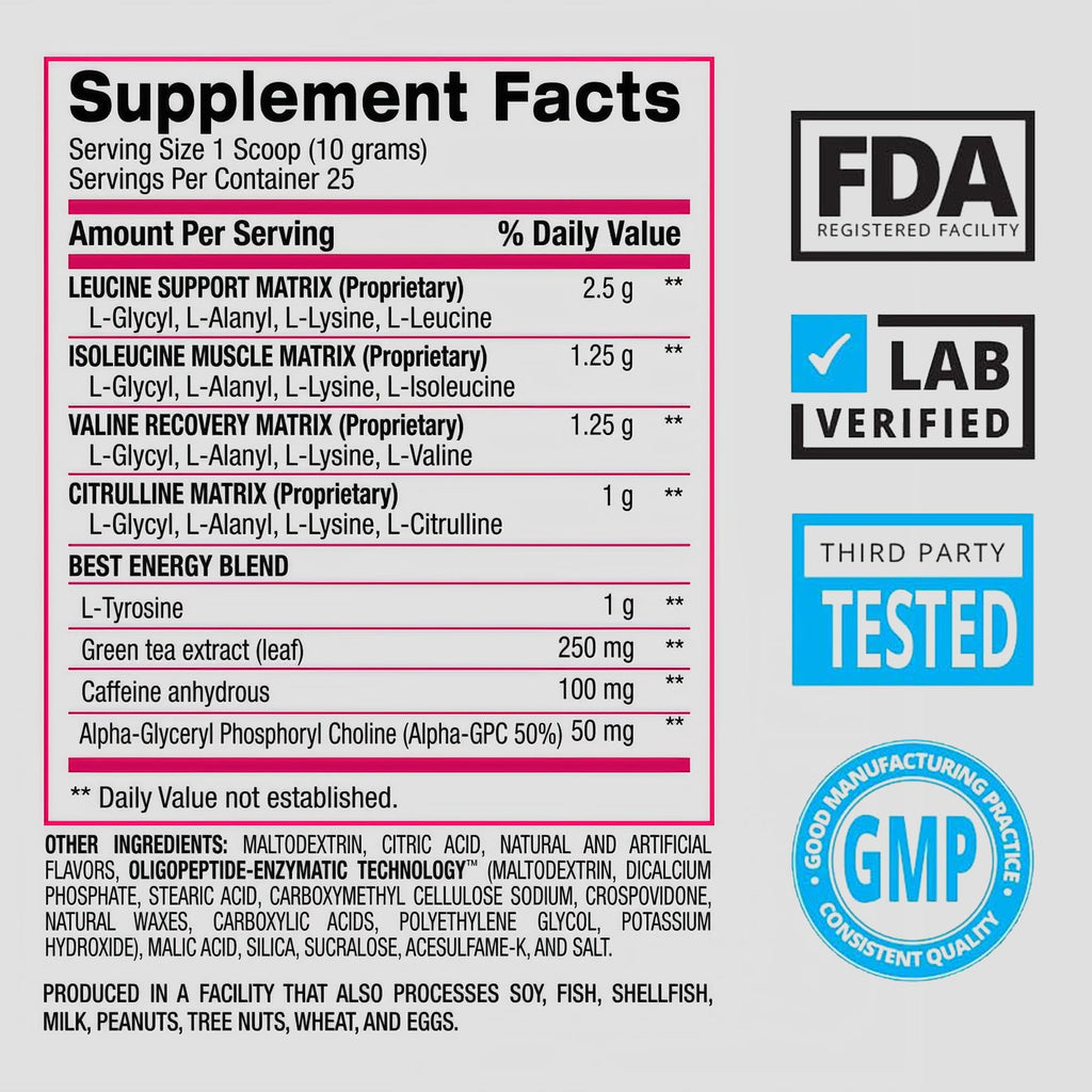 BPI Sports Best BCAA Powder Watermelon Ice - 25 Servings - image 5