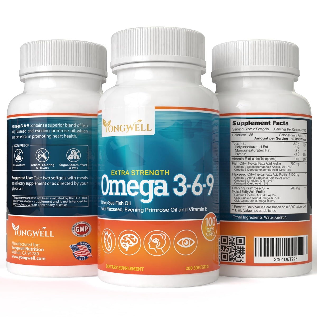 VitaVita Triple Strength Omega 3-6-9 Fish Oil - 200 Softgels - image 4
