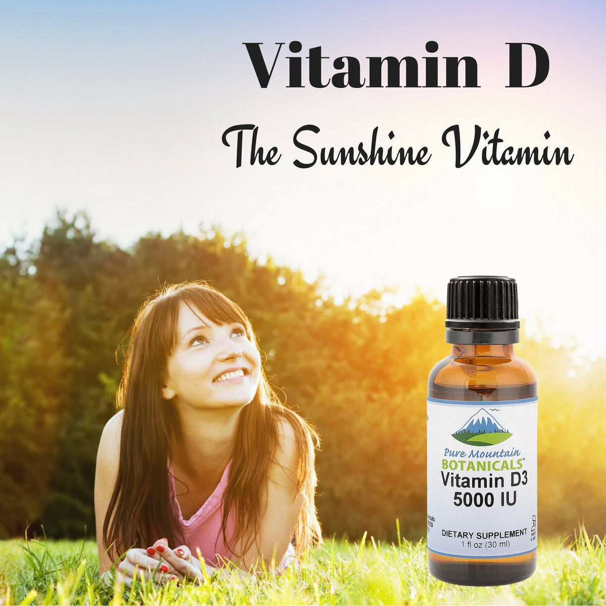 Pure Mountain Botanicals Vitamin D3 Liquid Drops 5000 IU - 1 oz - image 4