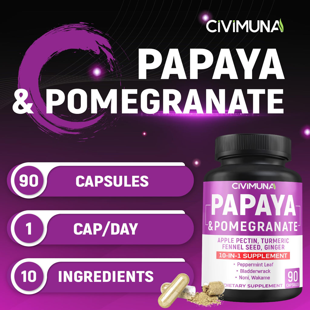 CIVIMUNA Papaya Capsules Herbal Supplement - 90 Capsules - image 2