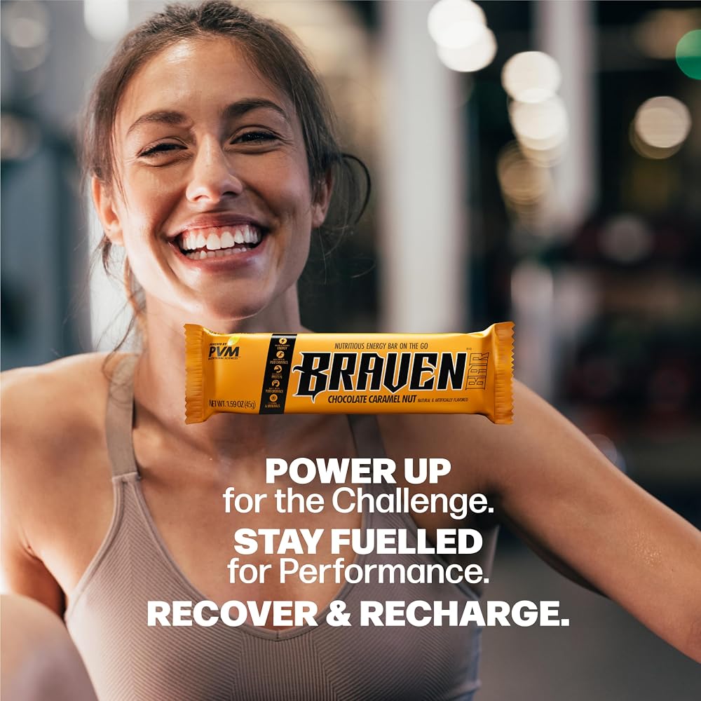 BRAVEN Bar Chocolate Caramel Nut Energy Bar - 10 Pack - image 5