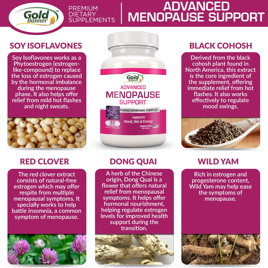 Gold Banner Menopause Support Capsules - 60 Count - image 4