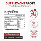 Bee and You Ginseng Tablets with Royal Jelly and Propolis - 60 Tablets - image 6