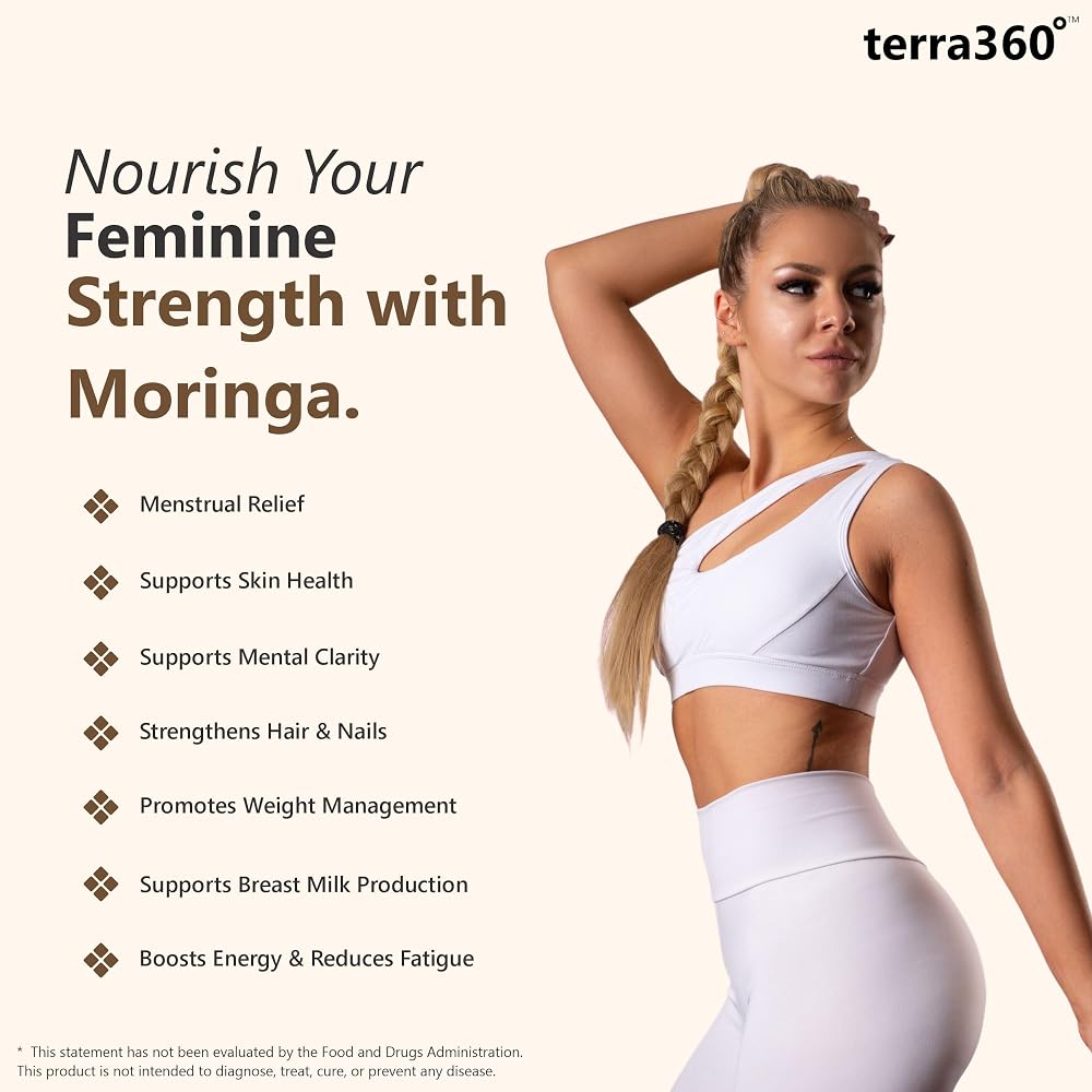 terra360° Moringa Leaf Powder 800mg - 60 Capsules - image 6