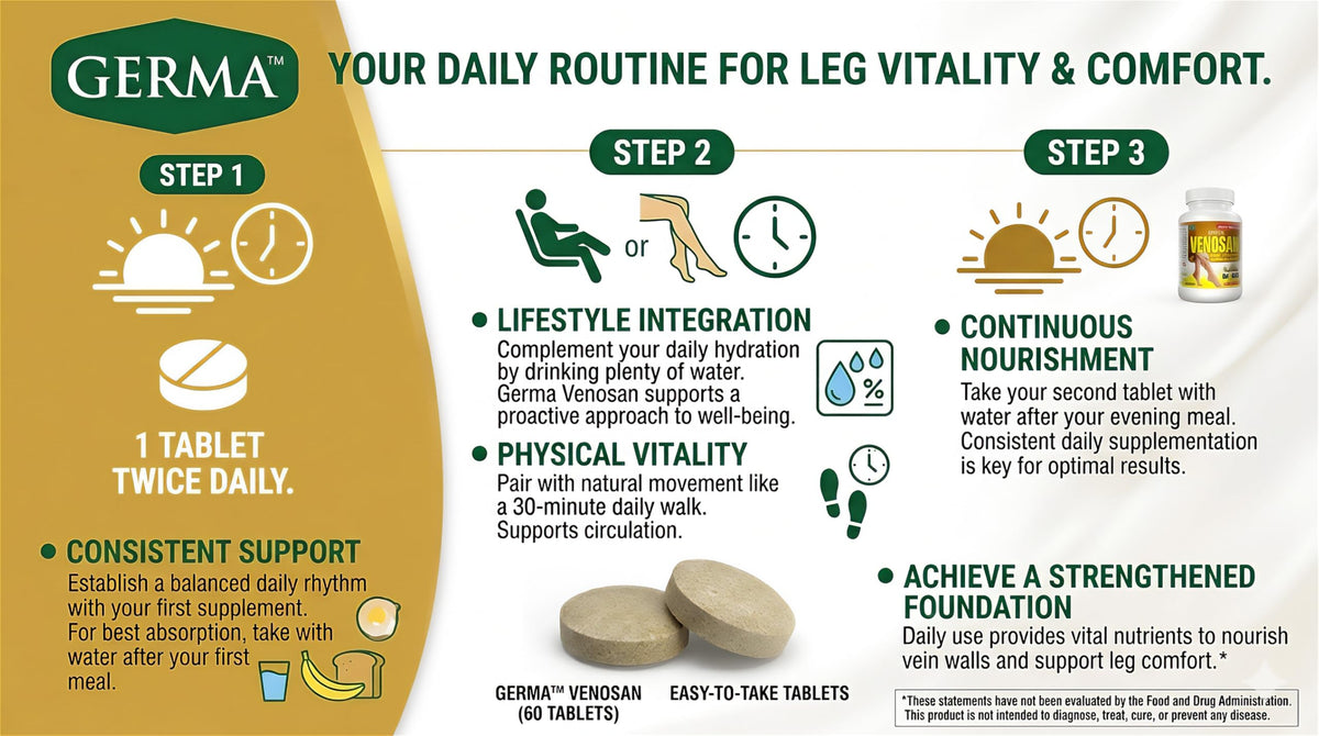Germa Venosan Dietary Supplement for Vein Support - 60 Tablets - image 5