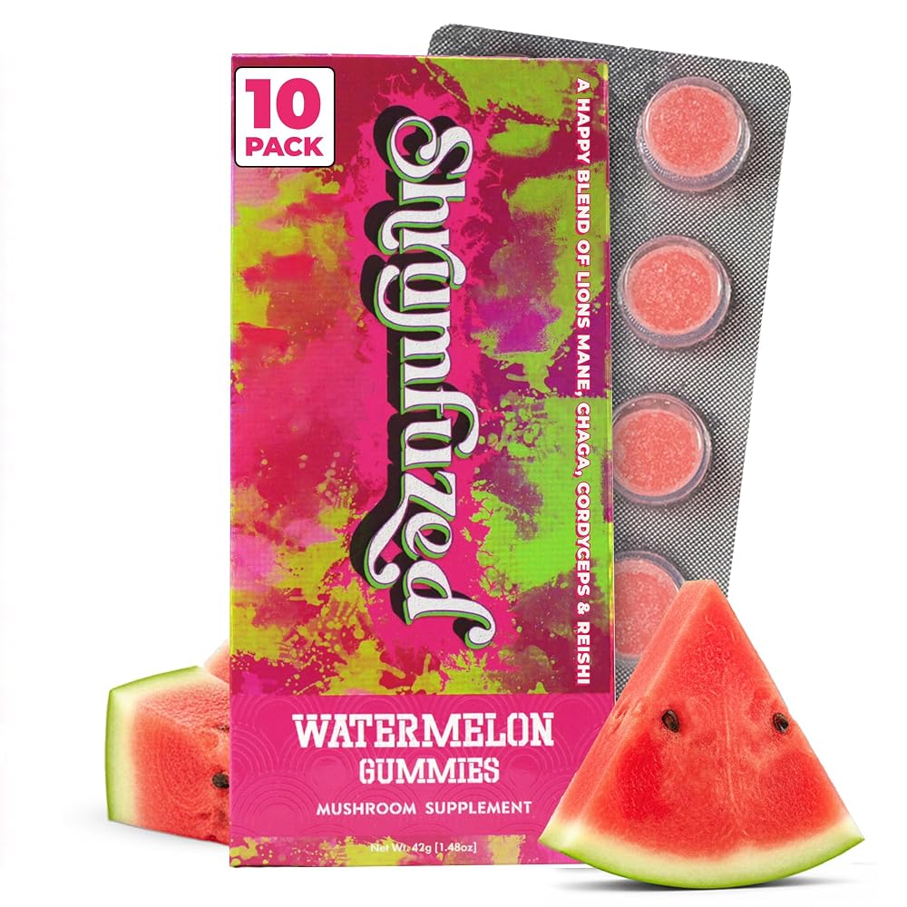 Shrumfuzed Mushroom Gummies Watermelon Focus & Mental Clarity - 10 Count