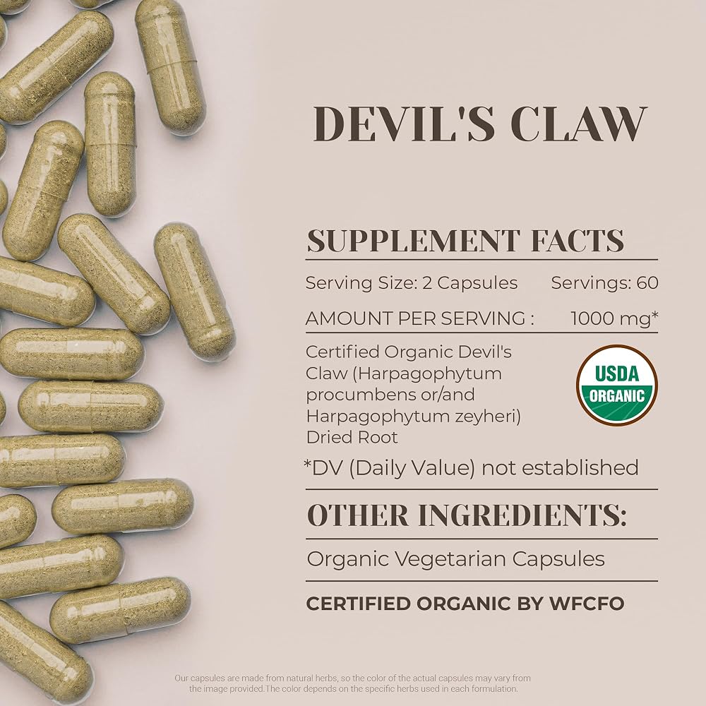 Garden Organics Devil's Claw USDA Organic Capsules