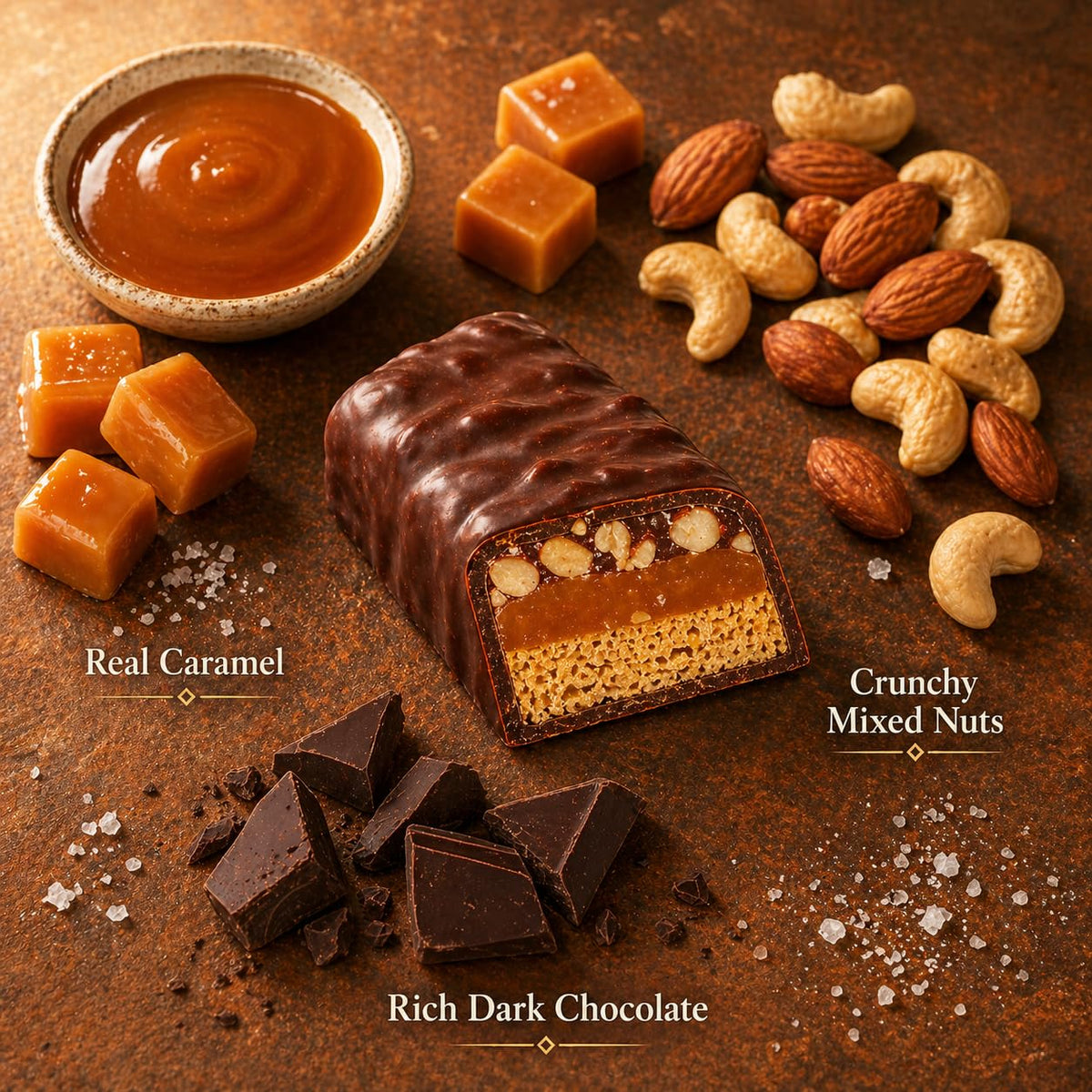 Proteinwise Caramel Nut High Protein Bars - 7 Bars - image 4