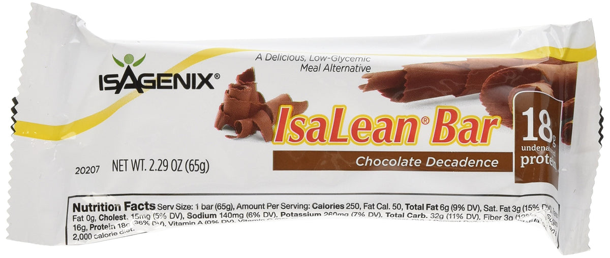 Isagenix IsaLean Chocolate Decadence Protein Bars - 10 Count