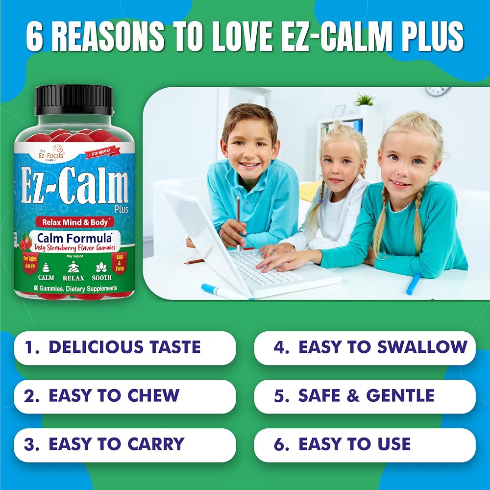 Ez-Focus Ashwagandha Gummies for Sleep & Focus - 60 Vegan Chews - image 4