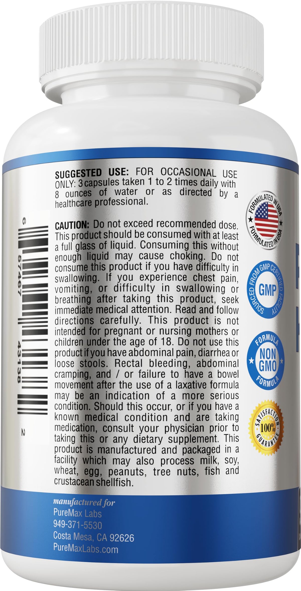 YUMMYVITE Psyllium Husk Dietary Fiber Supplement 2175mg - 90 Capsules - image 4