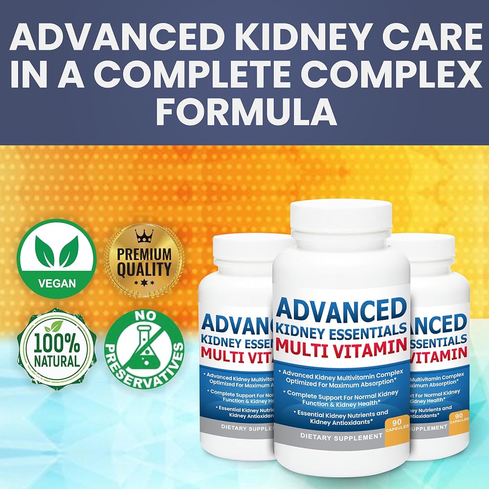 Advanced Kidney Essentials Multivitamin. Kidney Support Supplement