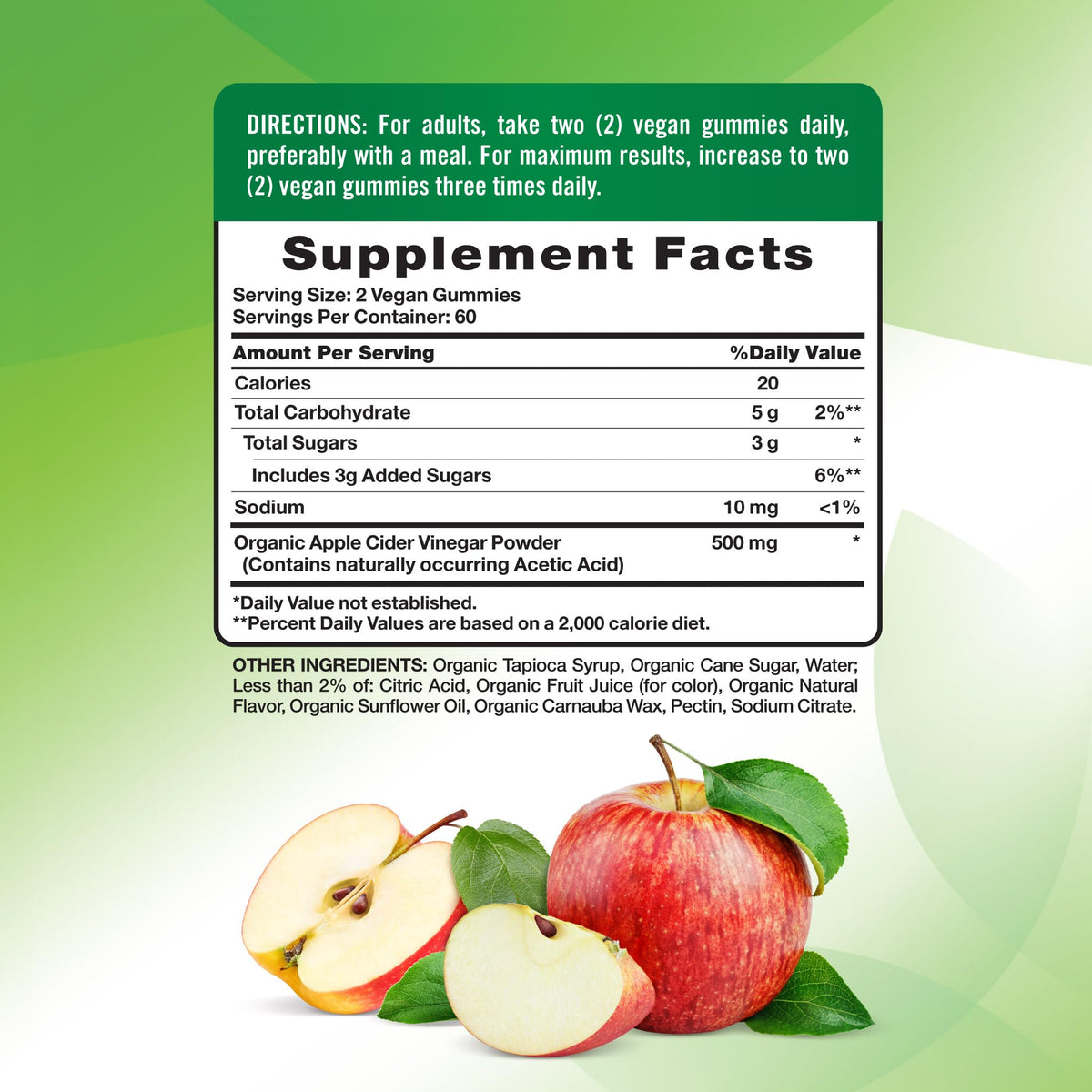 Nature's Truth Organic Apple Cider Vinegar Gummies - 120 Count - image 2