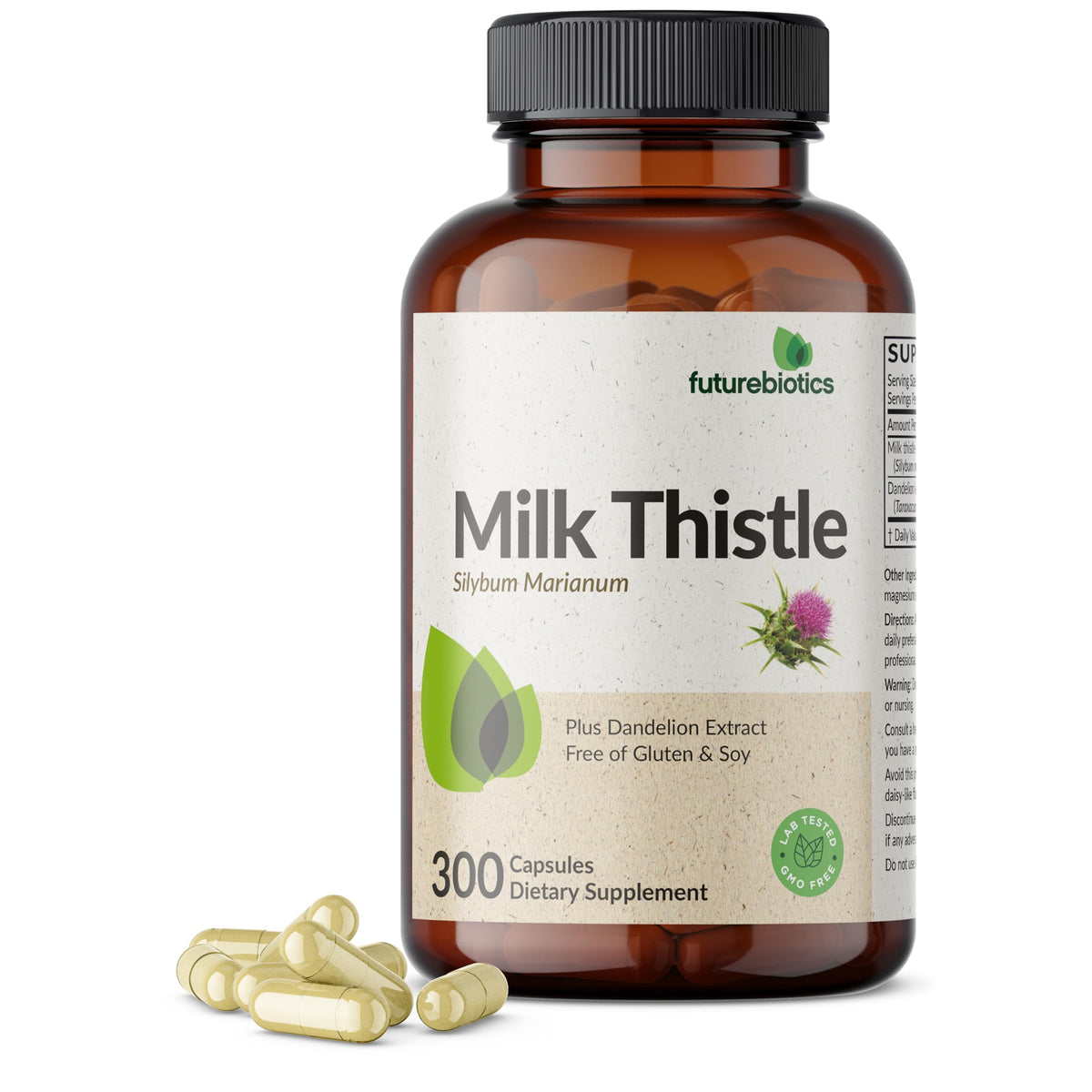 Futurebiotics Milk Thistle 1000mg Silymarin Marianum & Dandelion Root
