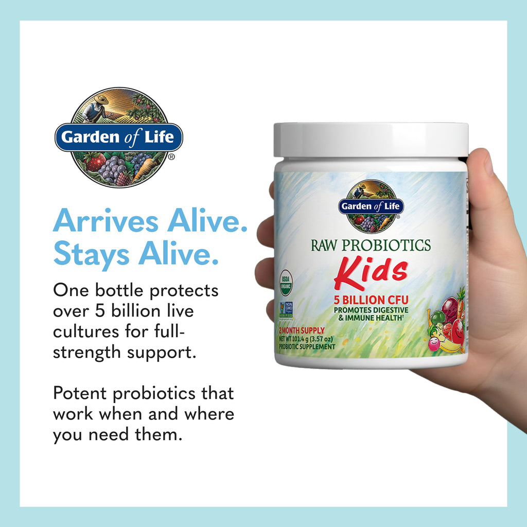 Garden of Life Raw Probiotics Kids Powder Banana Flavor - 60 Servings - image 7