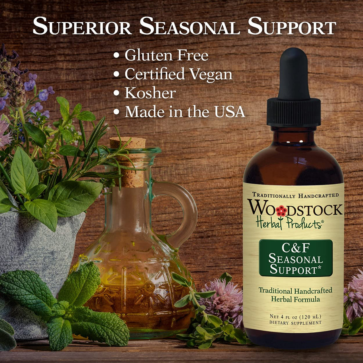Woodstock Herbal C&F Seasonal Support Immune Formula - 4 oz - image 3