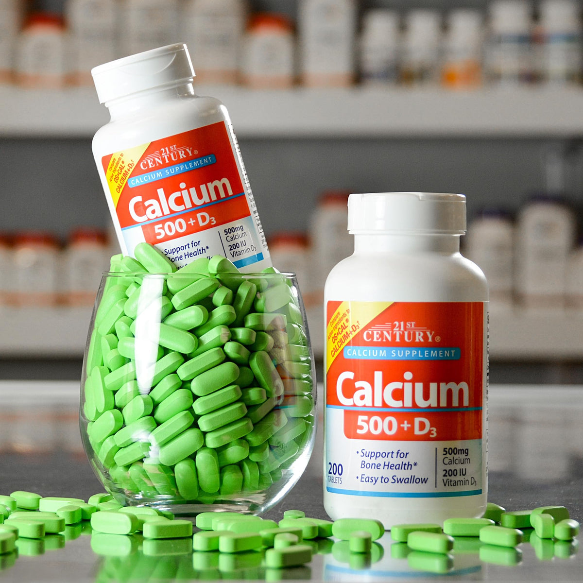 21st Century Calcium 500mg + Vitamin D3 Tablets for Bone Health - 400 Count - image 3