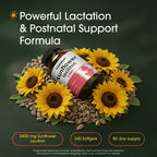 NatureBell Sunflower Lecithin for Lactation Support - 240 Softgels - image 2