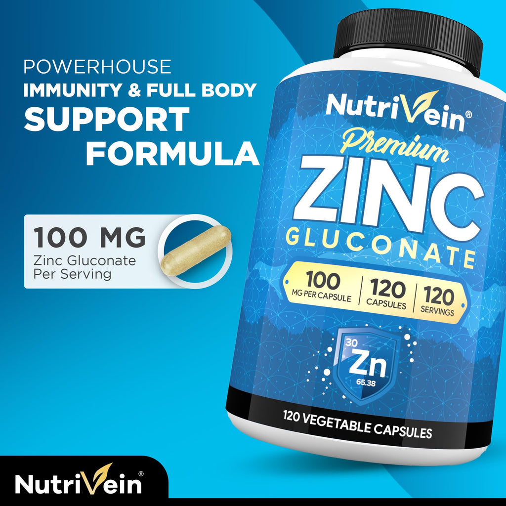 Nutrivein Premium Zinc - High-Absorption Zinc Supplements