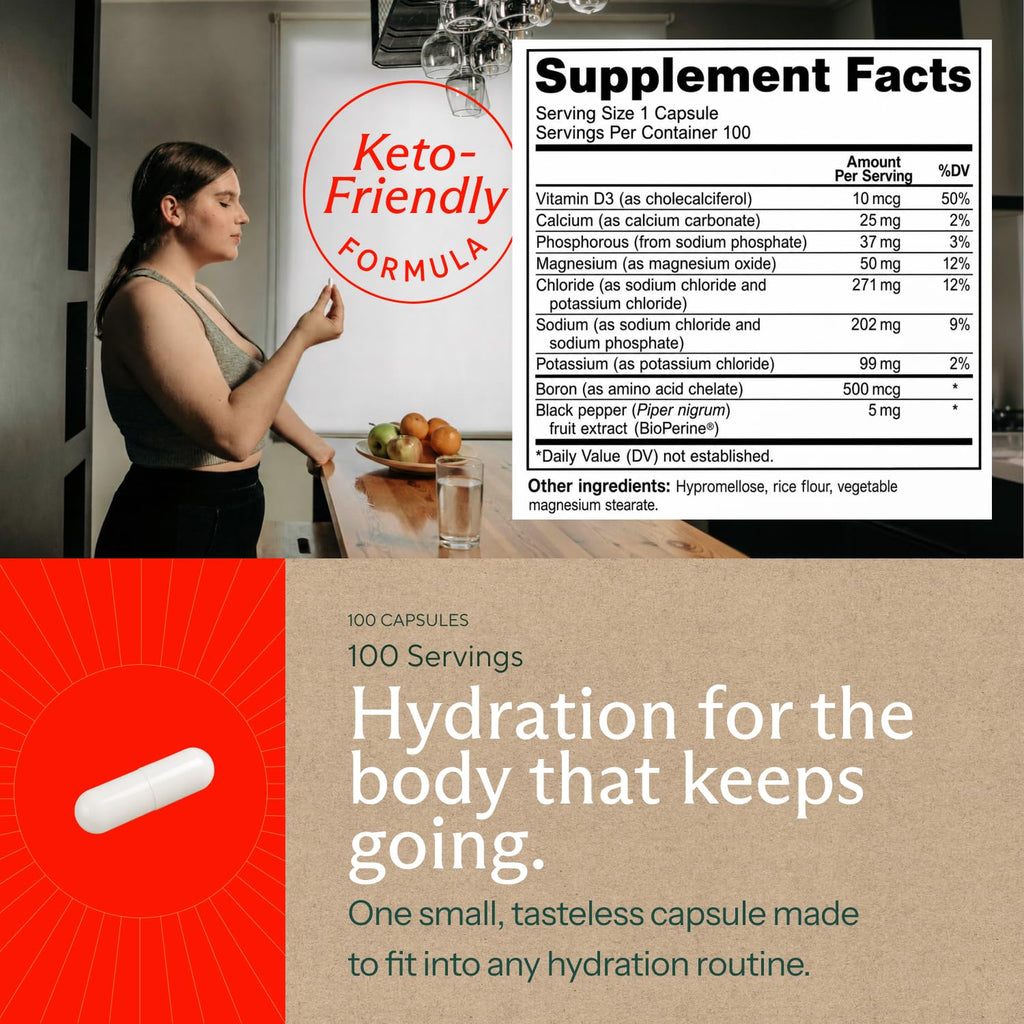 Sunergetic Electrolyte Capsules for Keto & Recovery - 100 Capsules - image 4