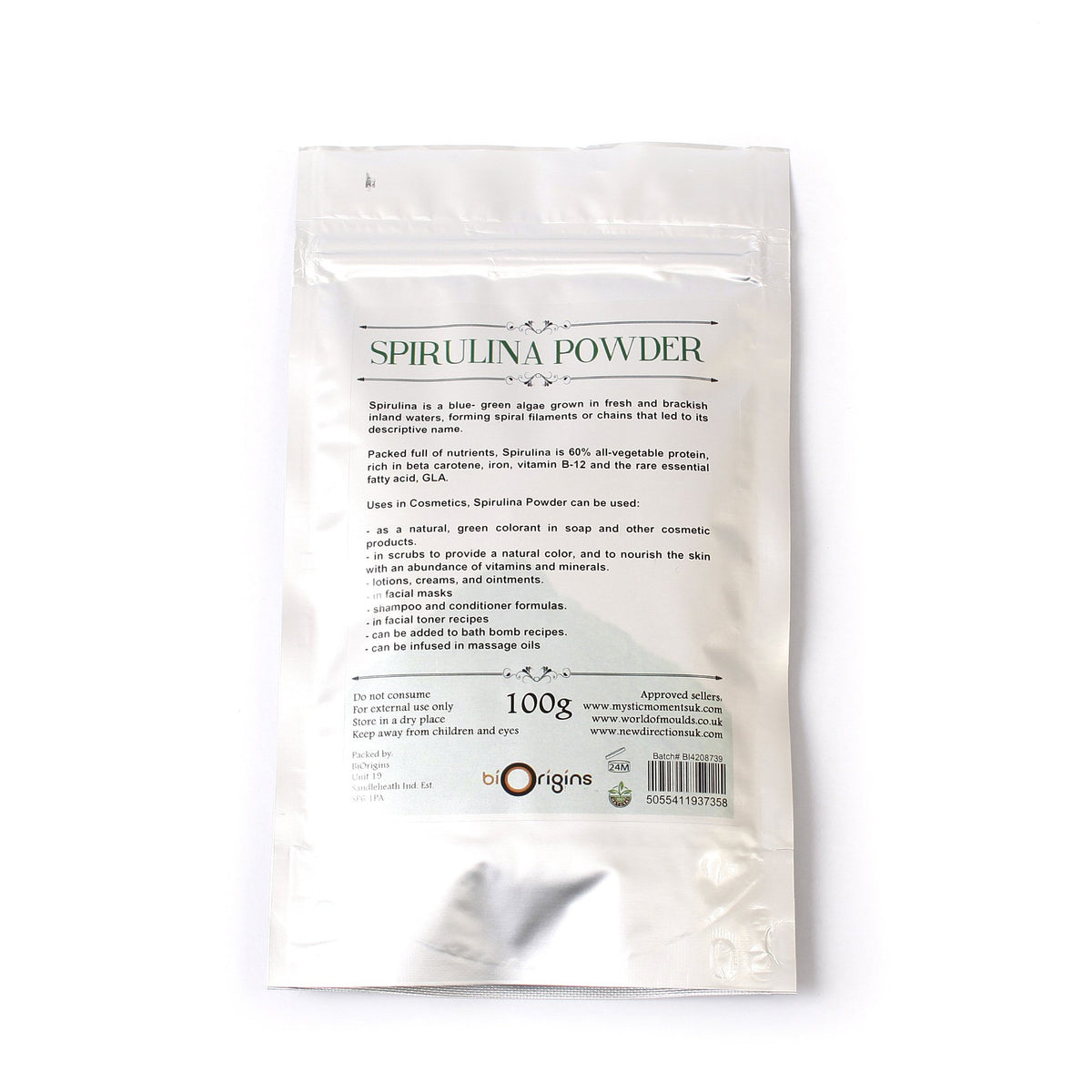 Mystic Moments Spirulina Powder for Cosmetics - 100g - image 3