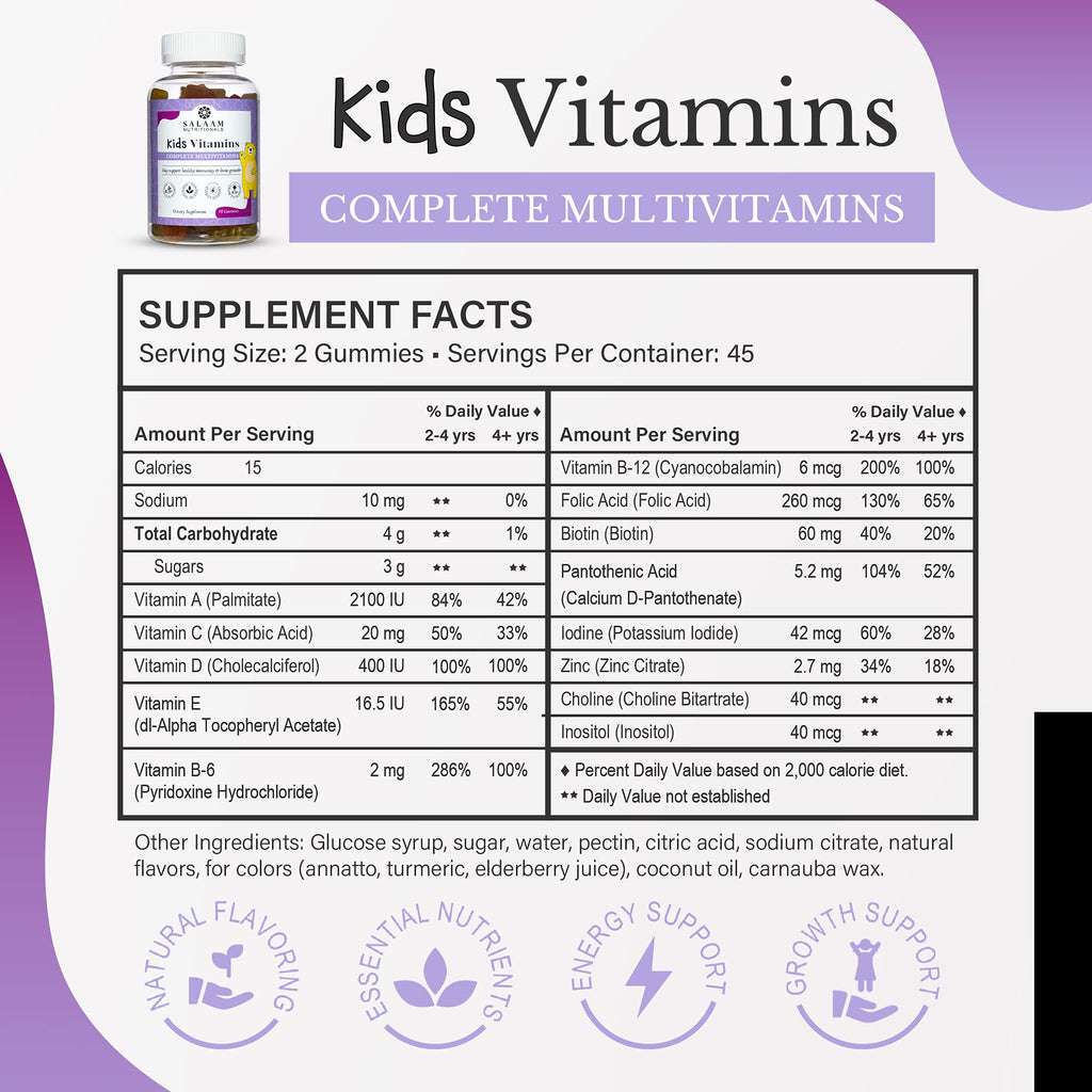 Salaam Nutritionals Kids Multivitamin Gummies - 270 Count - image 3