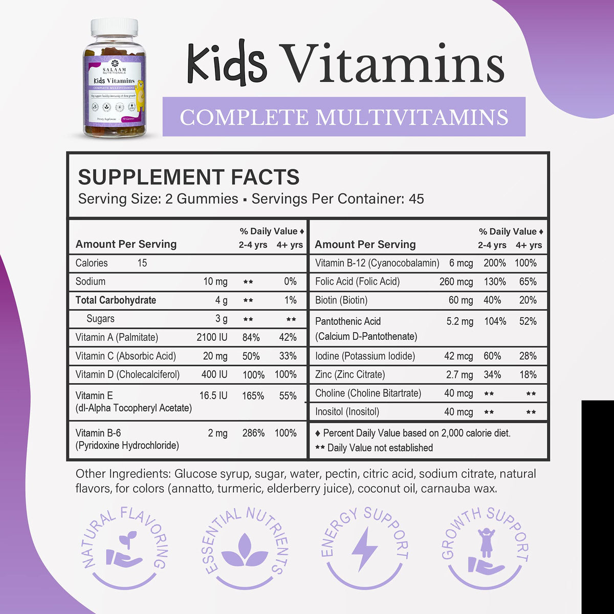 Salaam Nutritionals Kids Multivitamin Gummies - 270 Count - image 3